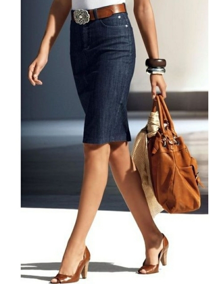 Gloria Vanderbilt Dresses & Skirts - Gloria Vanderbilt Jean Skirt Size 10 | Color: Blue |